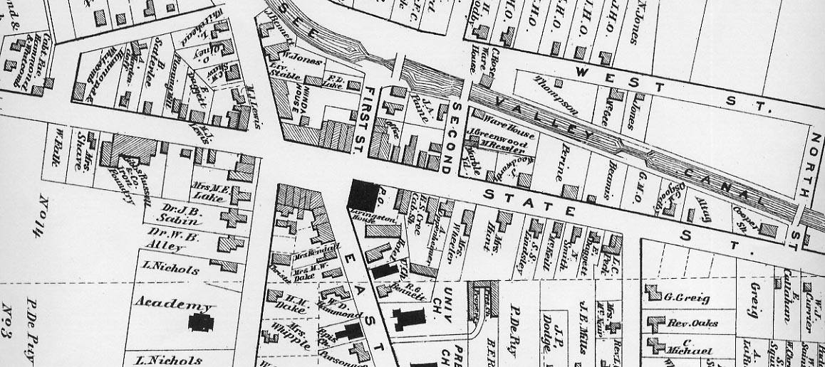 Village Square area Nunda 1872