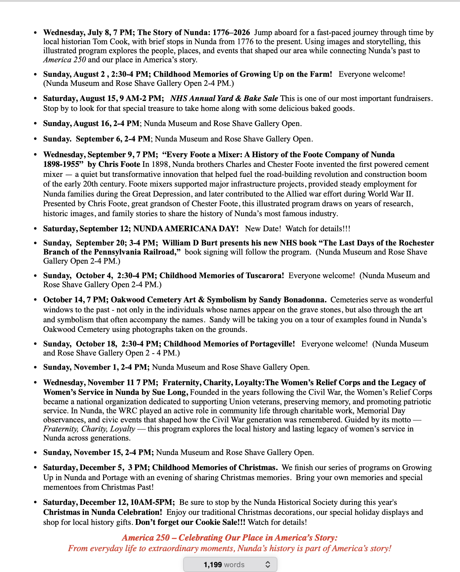 Program Schedule page 2