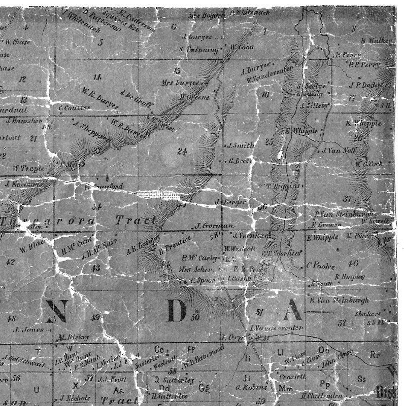 1858 Map of the Town of Nunda NE Section